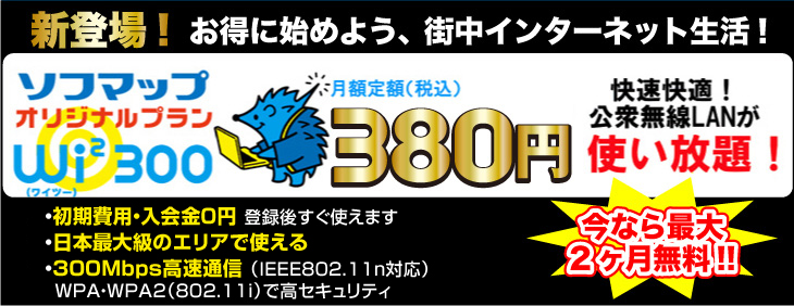 Wi2 300 �\�t�}�b�v�I���W�i���v�����b��z380�~�Ō��O����LAN���g������I