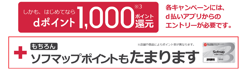 もちろんソフマップポイントもたまります