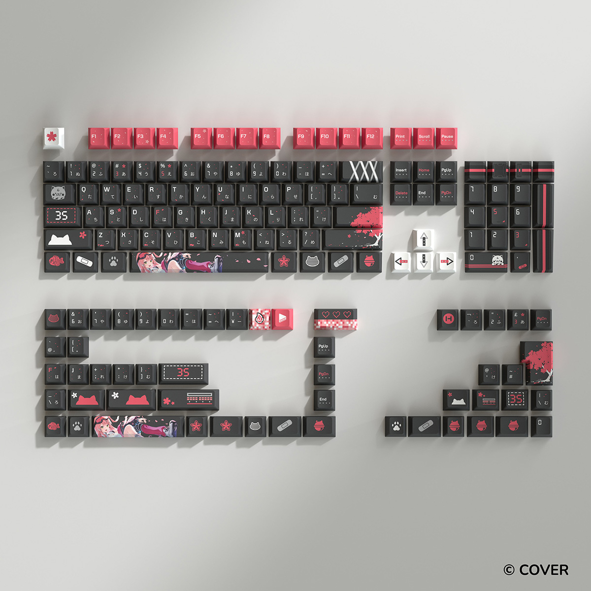 Miko_Black_Keycaps