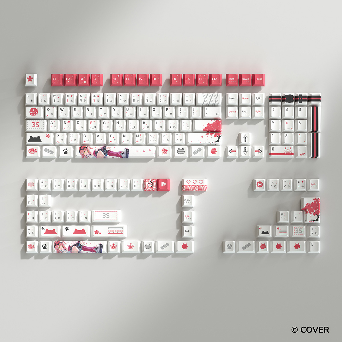 Miko_White_Keycaps