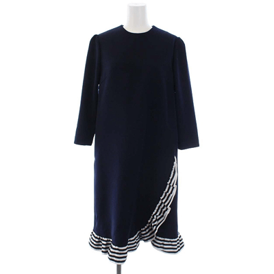 BORDERS at BALCONY 21SS ワンピース ひざ丈 フリル ボーダー