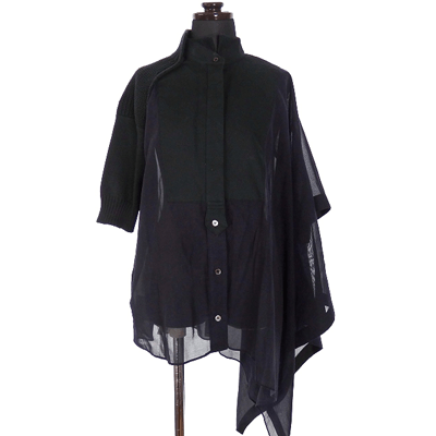 sacai 変形 アシンメトリーシャツ ブラウス