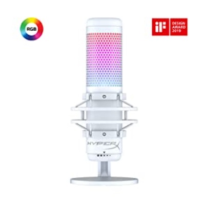 【4月2日迄⭐️】HyperX QuadCast S ホワイト QuadCast S – USBコンデンサーゲーミングマイク | HyperX