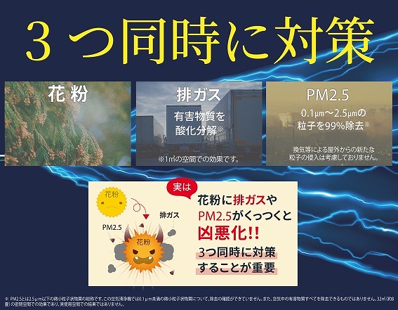 ストリーマ空気清浄機なら同時に対策