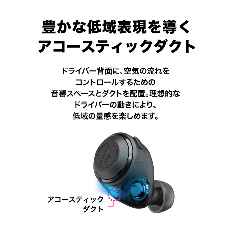 完全ワイヤレスイヤホン ブルー ATH-CKS50TW BL ［リモコン・マイク対応 /ワイヤレス(左右分離) /Bluetooth  /ノイズキャンセリング対応］｜の通販はソフマップ[sofmap]