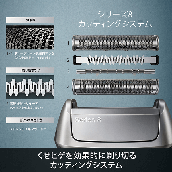 ブラウンシリーズ8 電気シェーバー 密着ヘッド付き | Braun JP