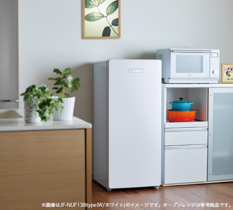ファン式冷凍庫 シルバー JF-NUF138C ［138L /1ドア /右開きタイプ
