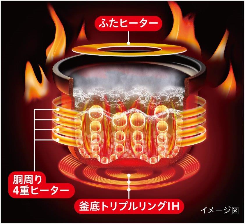炊飯器 本炭釜 紬 月白（げっぱく） NJ-BWD10-W ［5.5合 /IH］｜の通販