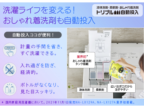 ドラム式洗濯乾燥機 LXシリーズ マットホワイト NA-LX129BR-W ドラム式洗濯乾燥機 LXシリーズ マットホワイト NA-LX129BR-W