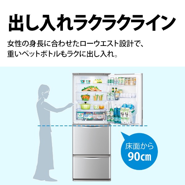 SHARP 冷蔵庫 SJ-W354H-S 350L 2021年製　両開き￼ Amazon.co.jp: シャープ 冷蔵庫 幅60cm 350L SJ-W358K-S