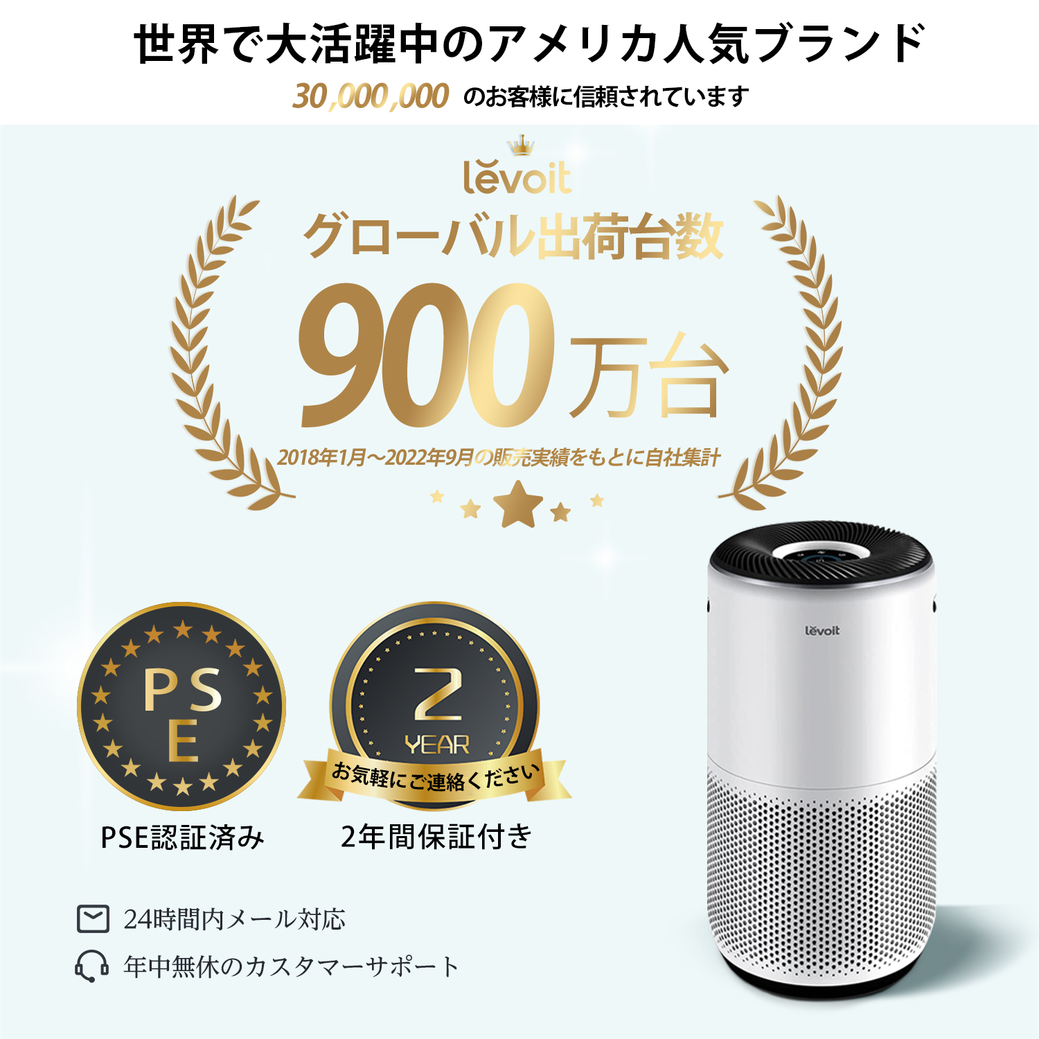 Levoit 空気清浄機 Core 400S 32畳 ホワイト LAP-C401S-WJP: OA