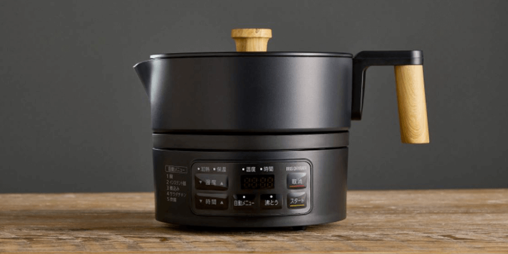 アイリスオーヤマ クッキングケトル ICK-M1200-B ブラック 電気 アイリスオーヤマ クッキングケトル ICK-M1200-B ブラック 電気