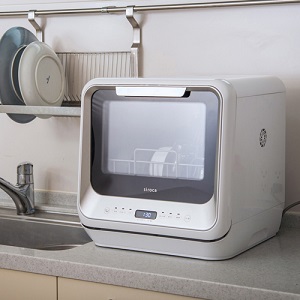 siroca 食器洗い乾燥機 SS-M151 ホワイト [工事不要/コンパクトサイズ/予約タイマー付き/洗いコース4パターン/食器洗い乾燥機