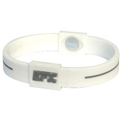 【クリックでお店のこの商品のページへ】リストバンドEFX Wristband Sports(ホワイト×クールグレー) M：約16.5cm