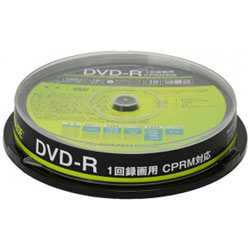 録画用DVD-R 1-16倍速 片面4.7GB1層 10枚 インクジェットプリンター対応 GH-DVDRCA10
