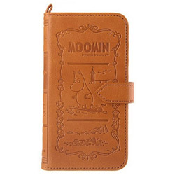 iPhone 7用 MOOMIN Notebook Case ムーミンノートブックケース ムーミン/ブラウン