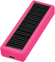 【クリックでお店のこの商品のページへ】ICL3P ソーラー携帯充電池(iCharge Light3/アイチャージライト3/ピンク)