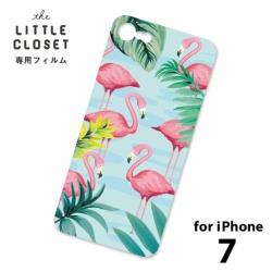 LITTLE CLOSET用［iPhone 7用］ 着せ替えフィルム ノーマル Flamingoes GLF-21