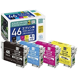 【クリックでお店のこの商品のページへ】ECI-E464PBOX (エプソン IC4CL46対応/リサイクルインクカートリッジ/4色BOXパック)