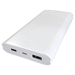 L-M10C-W モバイルバッテリー Lazos(ラソス) ホワイト [10000mAh/microUSB/USB-C/充電タイプ]