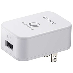 ソニー製USBポータブル電源用ACアダプタ+USBケーブル（0.5m） ホワイト CP-AD2 ［1ポート］