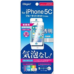 【クリックでお店のこの商品のページへ】IPN-C13FZBCW iPhone 5c用 液晶保護フィルム 気泡なし 透明ブルーライトカット (ホワイト) [iPhone 5c用アクセサリー]