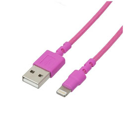 iPad / iPad mini / iPhone / iPod対応 Lightning ⇔ USBケーブル 充電・転送 2.4A （0.5m・ピンク） MFi認証 LNC-W05P