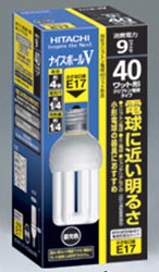 【クリックでお店のこの商品のページへ】EFD10ED/9A・E17 電球形蛍光ランプ ナイスボールV 電球40Wタイプ D10形