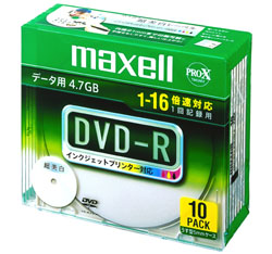 【クリックで詳細表示】DR47WPD.S1P10SA (DVD-R/4.7GB/DATA/16倍速/10枚/プリンタブル)