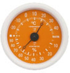 【クリックでお店のこの商品のページへ】TT-515-OR(オレンジ) 温湿度計