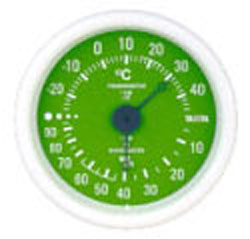 【クリックで詳細表示】TT-515-GR(グリーン) 温湿度計