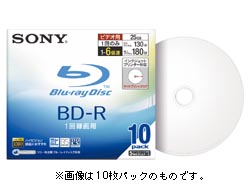 【クリックで詳細表示】【在庫限り】 BNR1VBPJ6 (BD-R/VIDEO/25GB/6倍速/1枚/プリンタブル)