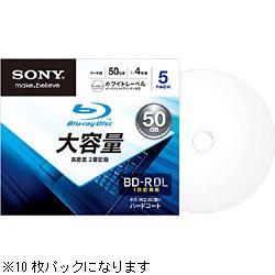 【クリックでお店のこの商品のページへ】10BNR2DCPS4 4倍速対応 データ用Blu-ray BD-R DLメディア (50GB・10枚)