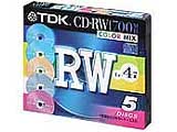 【クリックでお店のこの商品のページへ】CD-RW80 × 5CCS (CD-RW/700MB/カラーMIX5枚)
