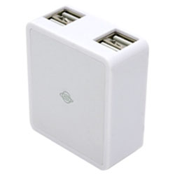 【クリックでお店のこの商品のページへ】PL-QUCHG03-W(「充電万能」 2000mA USB 4ポート充電器/ホワイト)