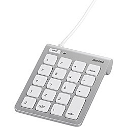 バッファロー テンキーボード Mac用 USB接続 スリム 独立キー シルバー BSTK08MSV 1個 [1709]