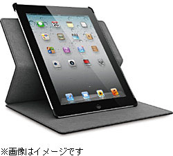【クリックでお店のこの商品のページへ】BSIPD12RLBK(iPad第3世代用 回転レザーケース 液晶保護フィルム付/ブラック)