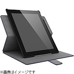【クリックでお店のこの商品のページへ】【在庫限り】 iPad mini用 レザーケース 回転スタンド機能付きモデル 液晶保護フィルム付 (ネイビー) BSIPD712RLNB