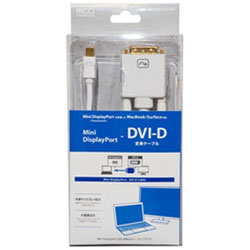 2mmMini DisplayPort  DVI-D 24pinn FullHDΉ miniDisplayPort - DVI-D P[u zCg DPC-2KDV20/WH