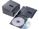 【クリックでお店のこの商品のページへ】CCD-019LBK(不織布CD・DVDケース/両面収納/ブラック/100枚)