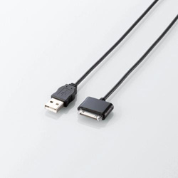 【クリックで詳細表示】USB-UAD03BK(iPad/iPhone/iPod用 充電・データ転送ケーブル0.3m/ブラック) [新しいiPad対応]