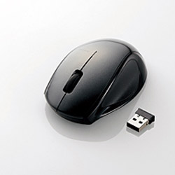 無線レーザーマウス ［2.4GHz・USB・Win／Mac］ M-LS14DLシリーズ （3ボタン・ブラック） M-LS14DLBK