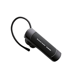 スマートフォン対応［Bluetooth4.0］ 片耳ヘッドセット USB充電ケーブル付 （ブラック） LBT-HS20MPCBK