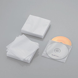 120枚収納 Blu-ray･CD･DVD対応 不織布ケース スタンダード (ホワイト) CCD-NWB120WH