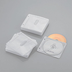 CCD-NBWB120WH Blu-ray・CD・DVD対応不織布ケース（120枚/2穴タイプ/ホワイト）