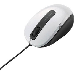 【クリックで詳細表示】有線BlueLEDマウス[USB] 手に馴染みやすい(3ボタン・ホワイト) M-BL17UBWH