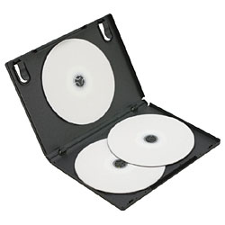 DVDケース （3枚収納×3セット・ブラック） DVD-NA005-3BK