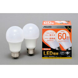 LED電球（一般電球形［広配光タイプ］・全光束810lm／電球色相当・口金E26／2個入） LDA7LG6T6E2P ［E26 /電球色 /60W相当 /一般電球形］