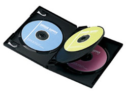 【クリックで詳細表示】DVD-N4-10BK (DVDトールケース/4枚収納/10枚組/ブラック)