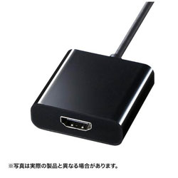 0.11m［USB-C → HDMI 4K］変換アダプタ ブラック AD-ALCHD01